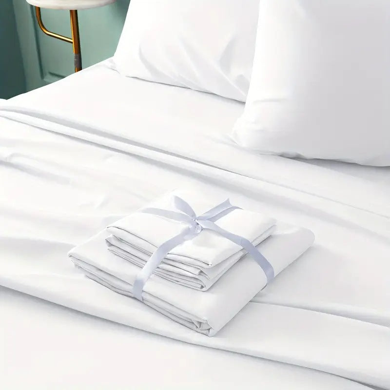 Wholesale Breathable Solid Brushed Bed Sheet Set