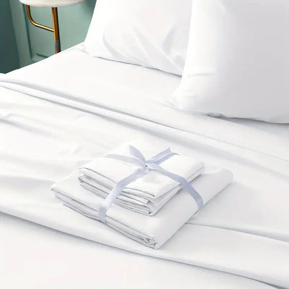 Wholesale Breathable Solid Brushed Bed Sheet Set