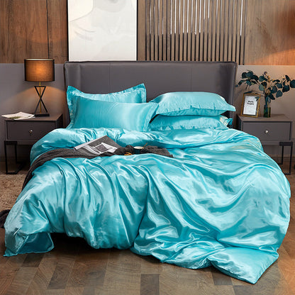 Wholesale Solid Color Silk Duvet Cover Sets