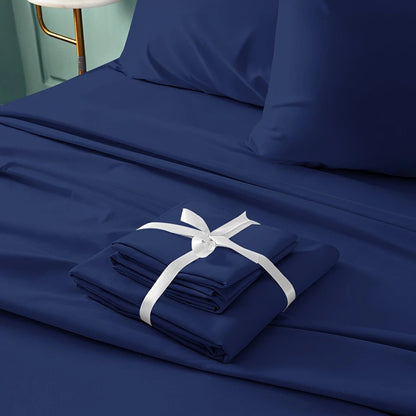 Wholesale Breathable Solid Brushed Bed Sheet Set
