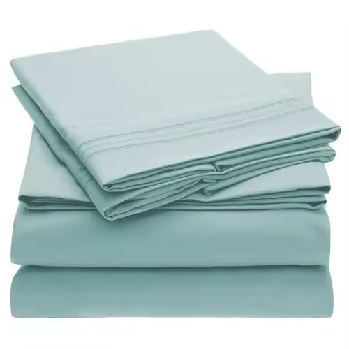 Custom Solid Color Printed Microfiber Bed Sheets Set