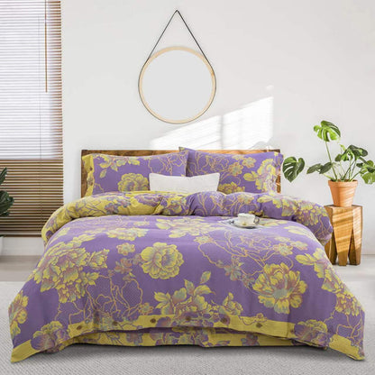 Simple Jacquard Floral Duvet Cover Sets