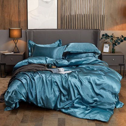 Wholesale Solid Color Silk Duvet Cover Sets