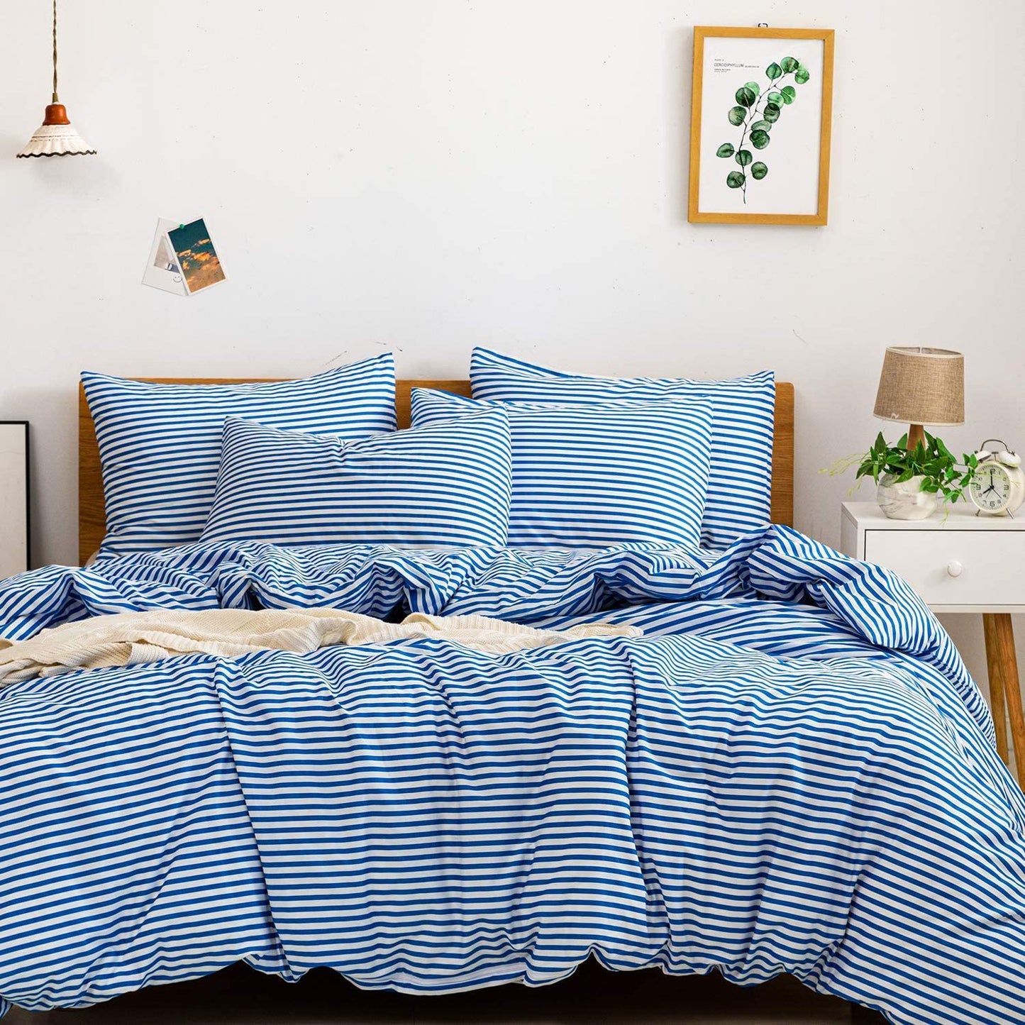 Wholesale Breathable Stripe Printed Duvet Cover Set