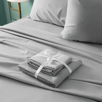Wholesale Breathable Solid Brushed Bed Sheet Set