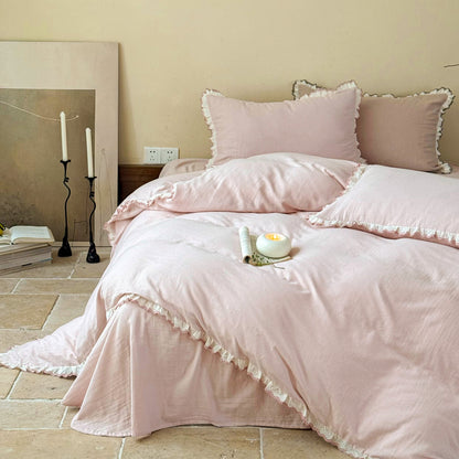 Double-layer Yarn Embroidery Duvet Cover Sets