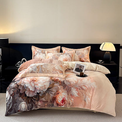 Milk Velvet Printed Duvet Cover Sets