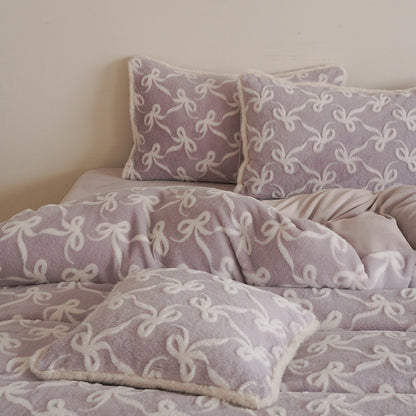 Plush Carved Thickened Duvet Cover Sets