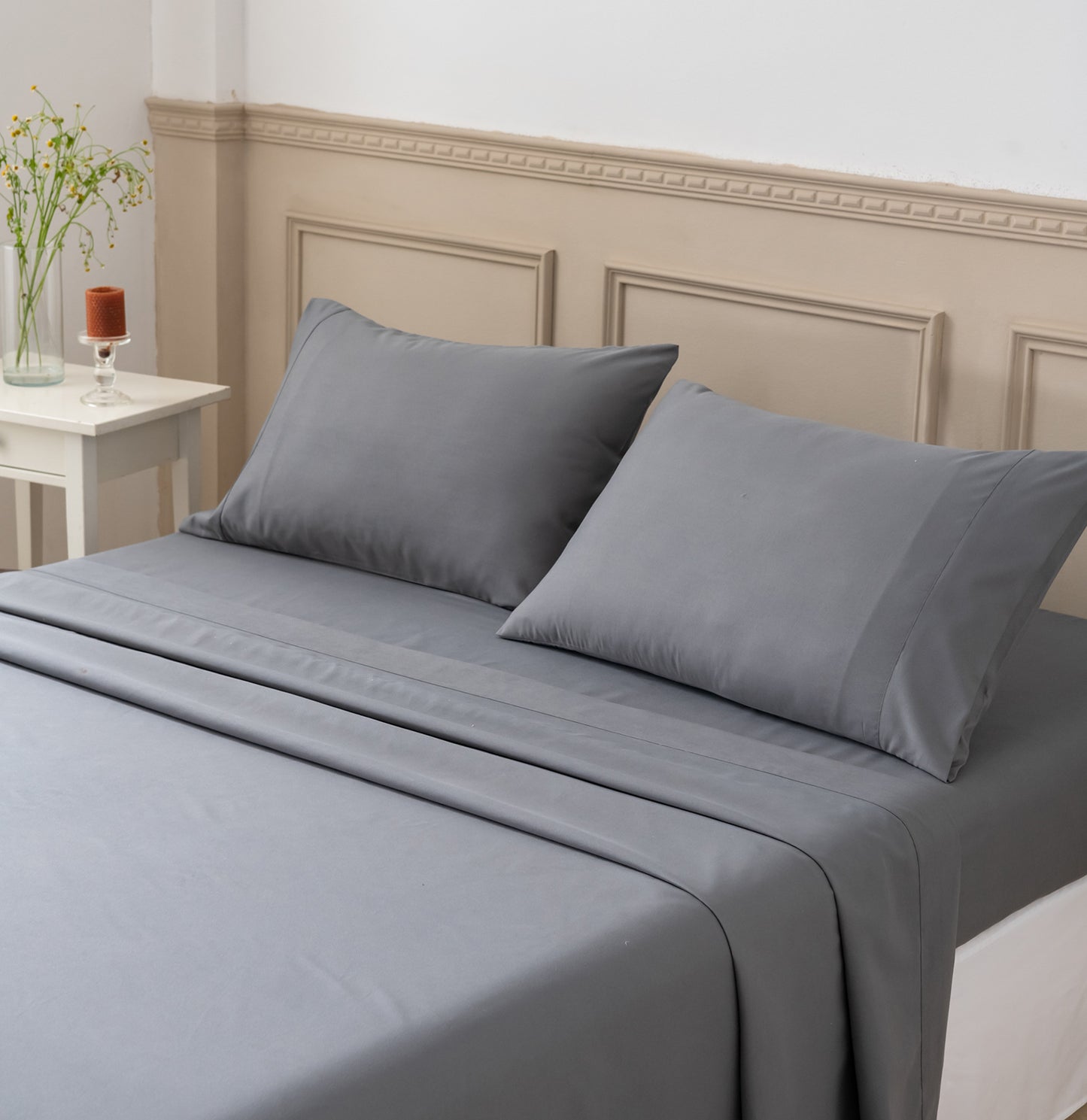 Wholesale Home Textile Plain Bed Sheet Set
