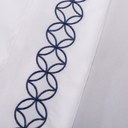 Wholesale Solid Embroidered Bed Sheet Set