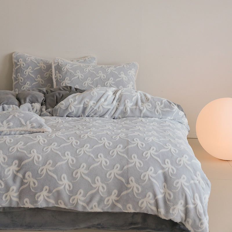Plush Carved Thickened Duvet Cover Sets