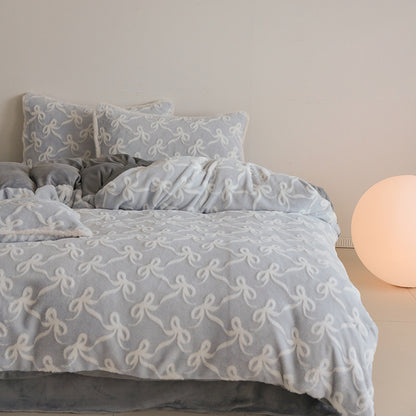 Plush Carved Thickened Duvet Cover Sets