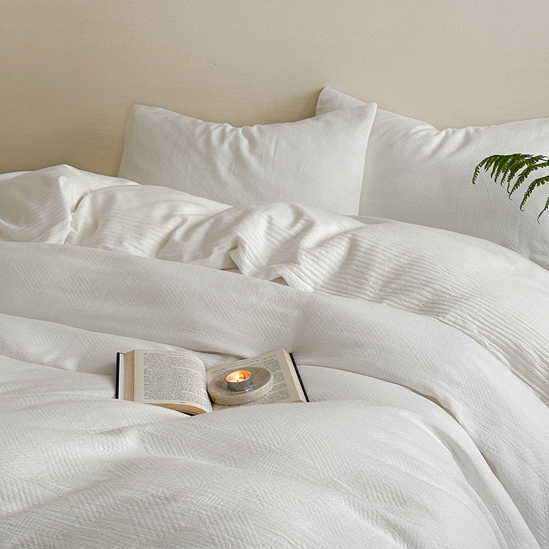 Hotel Homestay Texture Jacquard Duvet Cover Sets
