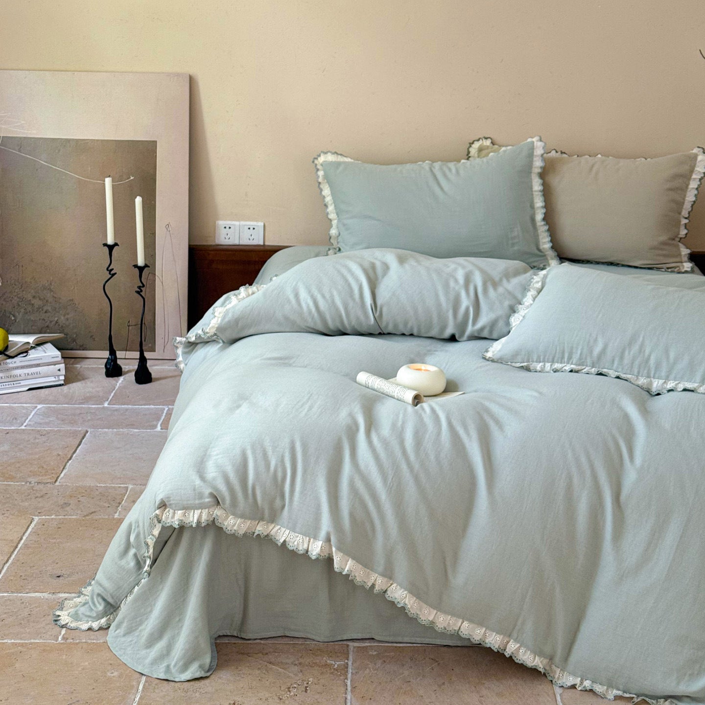 Double-layer Yarn Embroidery Duvet Cover Sets