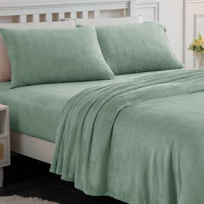 Wholesale Solid Flannel Bedding Set