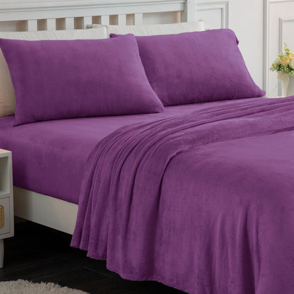 Wholesale Solid Flannel Bedding Set