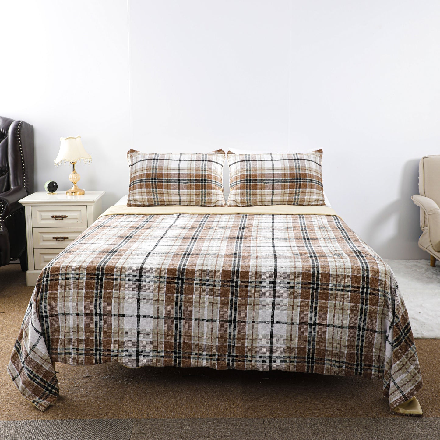 Fresh Design Plaid Print Duvet cover Sets
