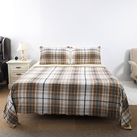 Fresh Design Plaid Print Duvet cover Sets