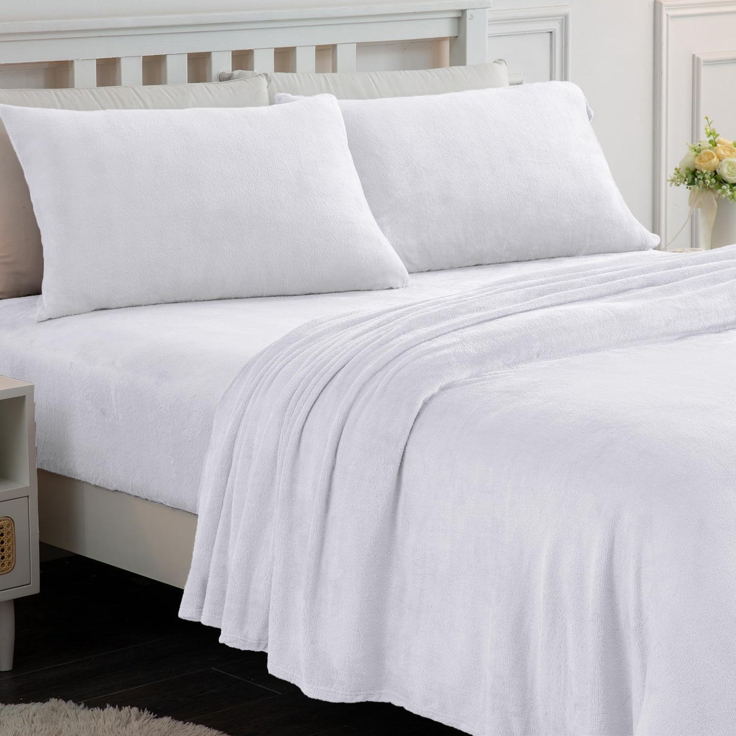 Wholesale Solid Flannel Bedding Set