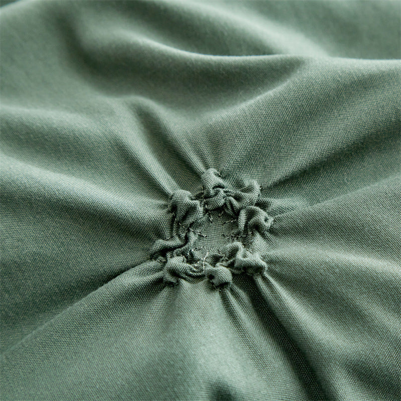 Wholesale Pinch Flower Green Comforter Sets