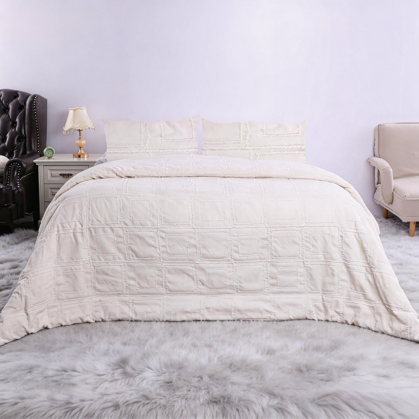 Wholesale Textured Tufted Duvet Cover Set