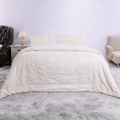 Wholesale Textured Tufted Duvet Cover Set